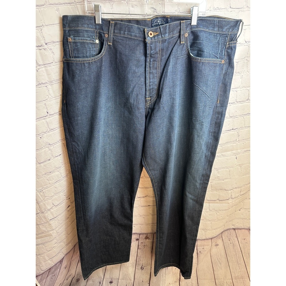 Lucky Brand 42x30 Jeans Relaxed Fit Dark Wash Denim Pants